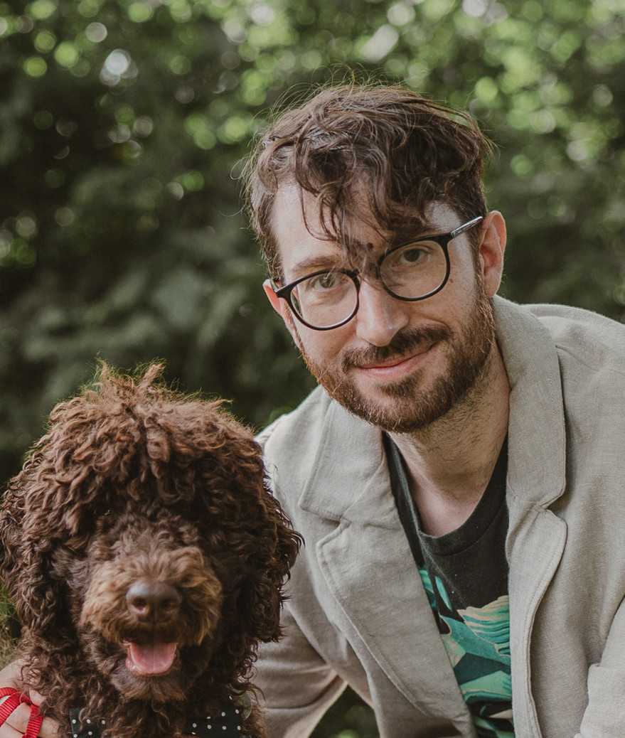 A picture of me and my dog.